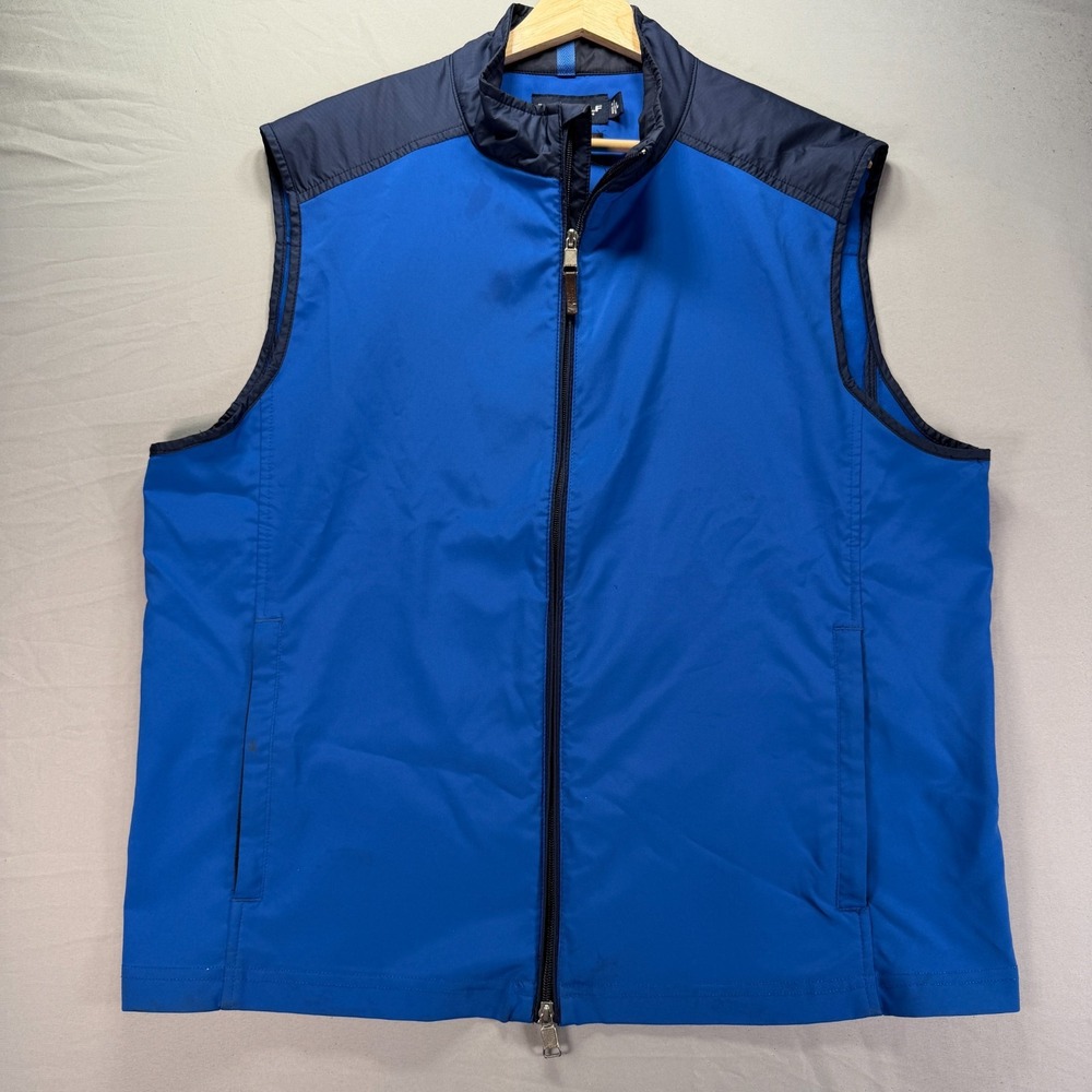 Polo Ralph Lauren Vest Mens Large Blue Full Zip Performance Golf Lightweight